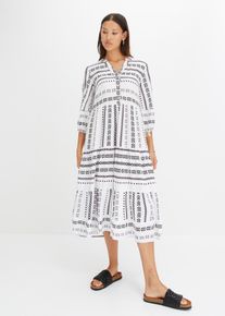 Abito midi fantasia - Bianco - Taglia 50 - bonprix