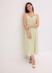 Abito midi con ruches - Verde - Taglia 48 - bonprix
