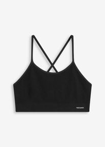 Bustier feel comfort senza cuciture con spalline incrociate dietro - Nero - Taglia 3 (M) - bonprix