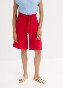 Bermuda con elastico in vita in misto viscosa fluente - Rosso - Taglia 54 - bonprix