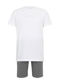 Calvin Klein Underwear Pyjama Herren creme / dunkelgrau / weiß Größe S