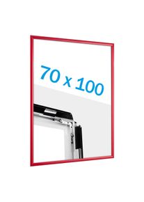 Cadre clic-clac B1 standard rouge | 25 mm | En onglet, aluminium