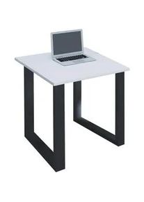 Vcm Mid.you Schreibtisch , Schwarz, Weiß , Holzwerkstoff , quadratisch , U-Form , 80x76x80 cm , in verschiedenen Holz-Dekoren erhältlich , Büromöbel, Schreibtische, Schreibtische