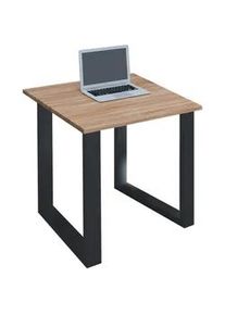 Vcm Mid.you Schreibtisch , Schwarz, Sonoma Eiche , Holzwerkstoff , quadratisch , U-Form , 80x76x80 cm , in verschiedenen Holz-Dekoren erhältlich , Büromöbel, Schreibtische, Schreibtische