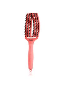 Olivia Garden Fingerbrush Boar & Nylon spazzola per capelli con setole di nylon e di cinghiale Red Confidence 1 pz