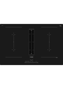 Bosch PVQ811F15E Serie 6 Induktionskochfeld mit Dunstabzug 80cm breit Glaskeramik Touch Control rahmenlos schwarz