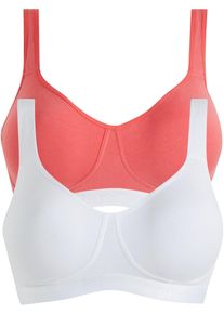 bonprix Női Merevítő nélküli melltartó (2 db-os csomag), bio-pamuttal, rózsaszín, 80