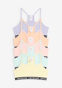 bonprix Bustier melltartó bio-pamuttal (5 db-os csomag), sárga, 164/170