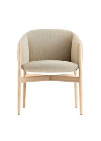 Chaise Kagu avec accoudoirs piètement bois COR