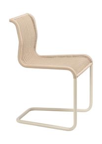 B15 Chaise en porte-à-faux Tecta gelfecht plastique blanc crème / sans patins en feutre