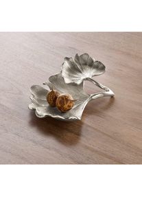 HEINE HOME Dekoschale in silberfarben, Größe B/H/T: 33,5 cm x 9,5 cm x 27,5 cm