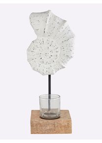 HEINE HOME Windlicht in weiß, Größe B/H/T: 15 cm x 23,5 cm x 10 cm