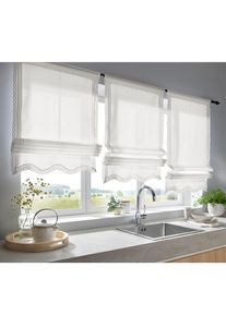 HEINE HOME Raffrollo mit Stangendurchzug in weiß