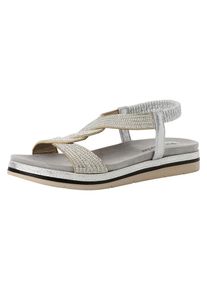 Tamaris Sandale Damen silber / perlweiß Größe 36