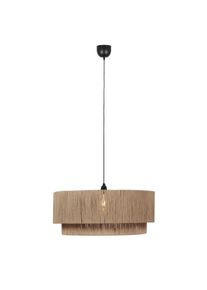Trio Japandi függőlámpa fekete barna kötéllel 60cm - Smilla