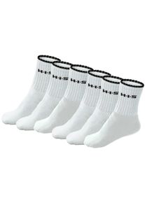 H.I.S. Damen Sportsocken in weiß ,Größe 35/36, Witt, 77% Baumwolle, 22% Polyamid, 1% Elasthan