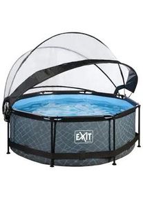 EXIT Toys EXIT Pool Stone 244X76 , Grau , Metall , 76 cm , Freizeit & Co, Pools & Wasserspaß