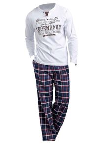 H.I.S. H.I.S Pyjama Herren marine / weiß Größe S