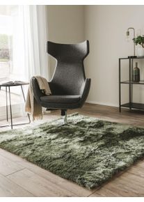 benuta Nest Nukka matto Whisper Vihreä 200x200 cm Grün Uni