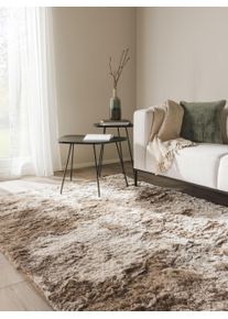 benuta Nest Tapis shaggy à poils longs Whisper Marron clair 80x150 cm - Tapis doux pour salon