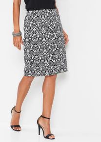 Jersey rok - zwart - maat 56/58 (3XL) - 100% katoen - bonprix
