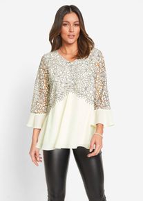 Kanten tuniek - wit - maat 46 - bonprix
