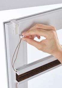 Plisségordijn met structuur - bruin - maat 7 (h/b: 130/100 cm) - bonprix