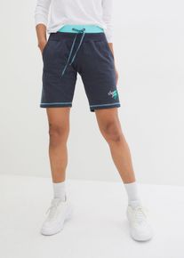 Sweat short van katoenmix - blauw - maat 36/38 (S) - met katoen - bonprix