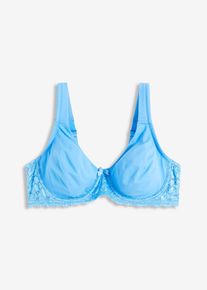 T-shirt bh met beugels en niet-gevulde cups - blauw - maat 100G - bonprix