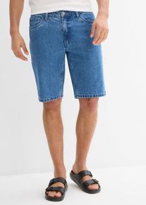 Stretch jeans bermuda relaxed fit - blauw - maat 32 - met katoen - bonprix