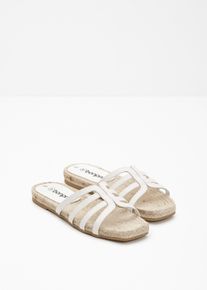 Slippers - wit - maat 42 - vegan - bonprix