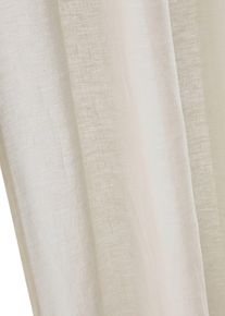 Katoenen gordijn met linnen (1 stuk) - grijs - maat 225x140 cm - linnen - bonprix
