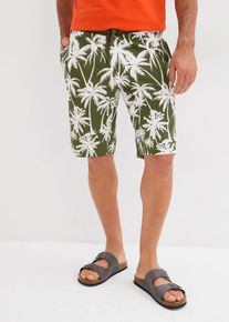 Sweat bermuda van biologisch katoen - groen - maat 52/54 (L) - met katoen - bonprix