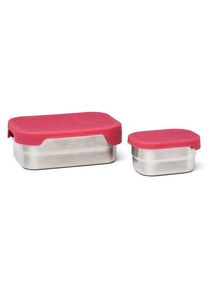 Ergobag Fiambrera de acero inoxidable 2 uds. 17 cm rojo