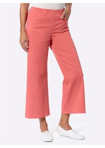 Dames 7/8-jeans in set van 2 in blue-bleached + koraal ,maat 42, WITT, 97% Katoen, 3% Elastan