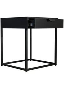 Mid.you Nachtkästchen , Schwarz , Holzwerkstoff , 1 Schubladen , 43x50x41 cm , Schlafzimmer, Nachtkästchen