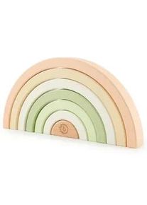 Xxxl Stapelturm , Grün, Beige , Holz , 7-teilig , Buche , 2.5x11.5x24 cm , schadstofffrei , Spielzeug, Lernspiele