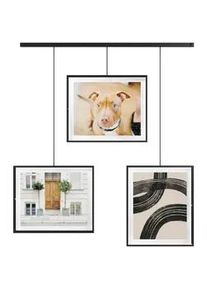 Umbra Collagen-Bilderrahmen , Schwarz , Metall, Glas , 3-teilig , 2.5x73x82 cm , Bilder & Rahmen, Bilderrahmen, Metallrahmen