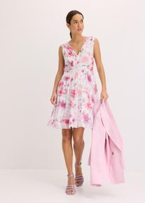 Minikleid aus Mesh, weiß, Größe 36/38 (S), bonprix