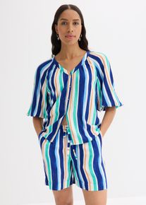 Bluse aus strukturierter Viskose - blau - Größe 40 - Viskose- bonprix