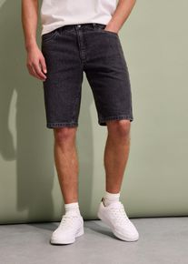 Stretch-Jeans-Bermuda Relaxed Fit - schwarz - Größe 32 mit Baumwolle- bonprix