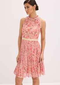 Minikleid aus feinem Tüll mit Plissee, rosa, Größe 44, bonprix