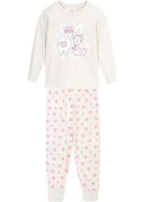 Pyjama aus reiner Bio-Baumwolle (2-tlg. Set) - weiß - Größe 128/134 mit Baumwolle- bonprix