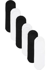 Füßlinge mit Bio-Baumwolle und Silikonstreifen (6er Pack) - schwarz - Größe 35-38 mit Baumwolle- bonprix