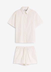 Gewebter Shorty aus Baumwolle - weiß - Größe 40/42 (M) - 100% Baumwolle- bonprix