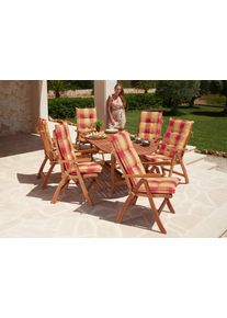 Merxx Tuin-eethoek Maracaibo Eucalyptushout, FSC mix, geschikt voor 6 personen (13-delig) tuinsets bruin