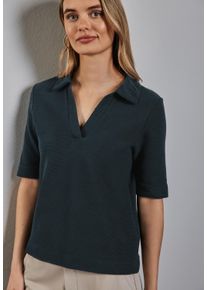 Street One Poloshirt met structuur dames polo's maat 34 groen