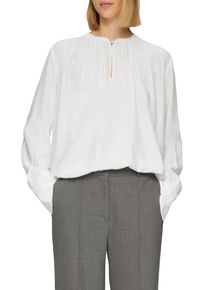 s.Oliver BLACK LABEL Blouse met lange mouwen met lichte rimpeling aan de kraag dames blouses maat 38 wit