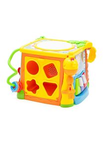Interaktívna hudobná vzdelávacia kocka Baby Mix,žltá