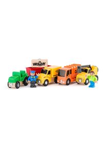 woody Sada autíčok Úžitkové vozidlá k vláčikodráhe, mix farieb